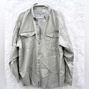 Men's Columbia Vented BFG PFG Long Sleeve Button Up L